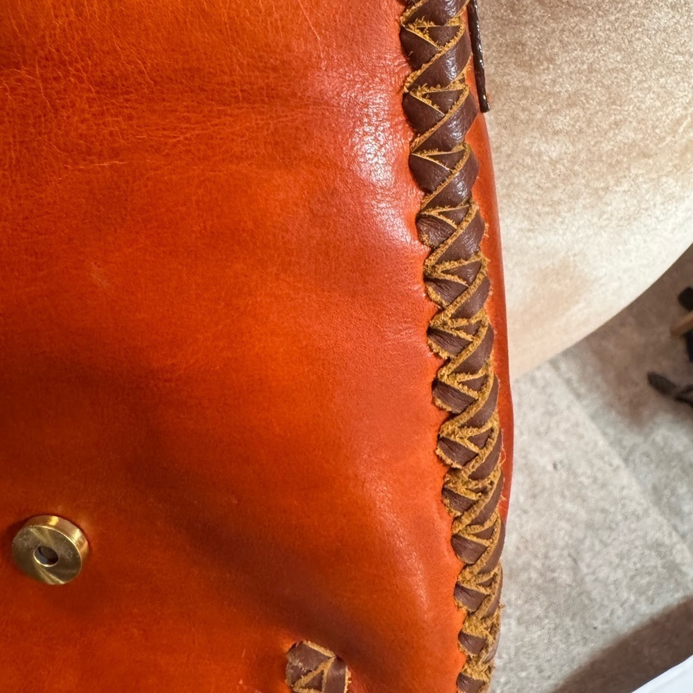 Handmade Brown Leather Cat Design Crossbody Bag - Picture 7 of 9